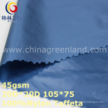 Recubrimiento de tela de tafetán de nylon liso para blusa textil (GLLML323)